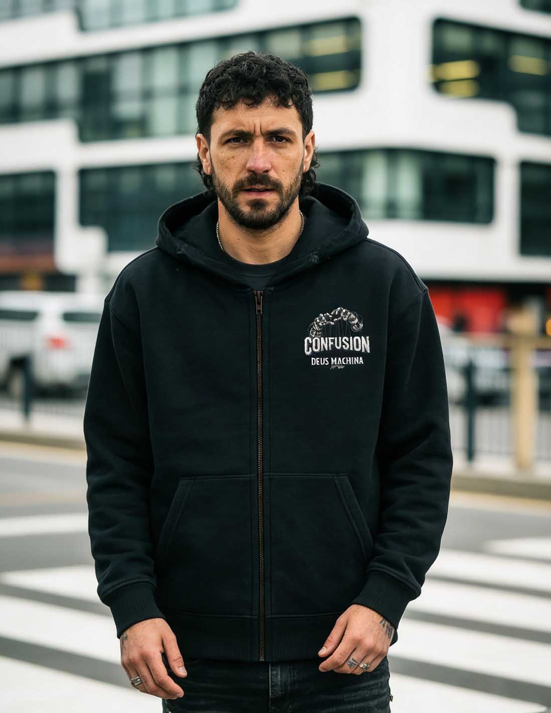 DEUS MACHINA BLACK ZIPPER