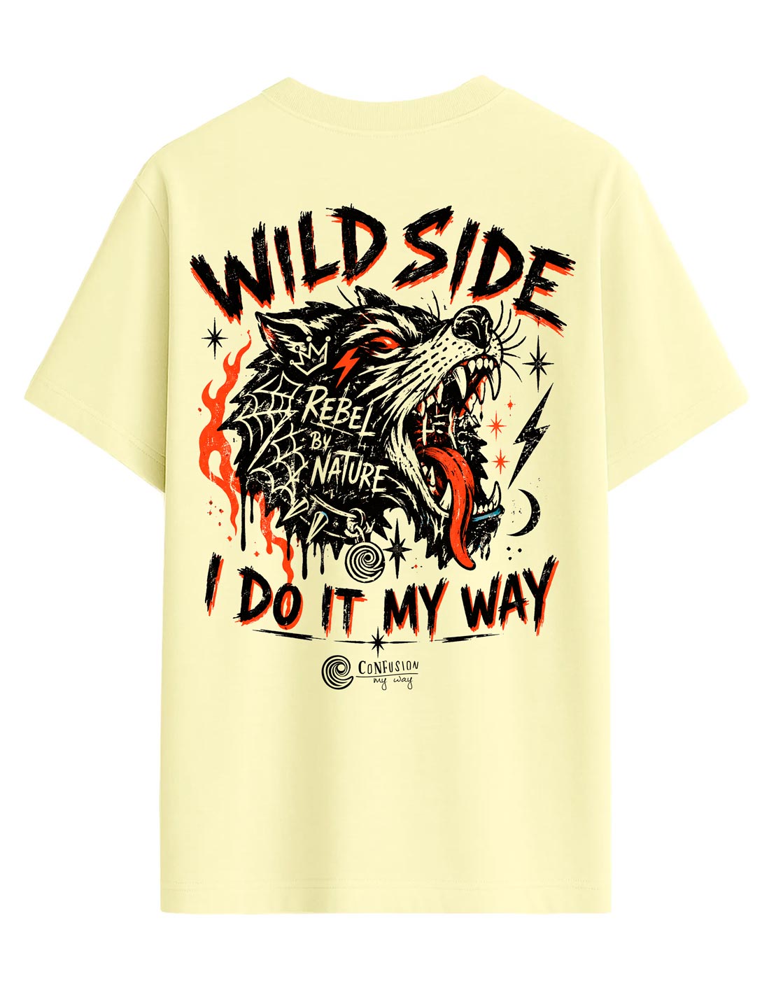 REBEL BY NATURE DOUBLE CREAM TEE OVERSIZE