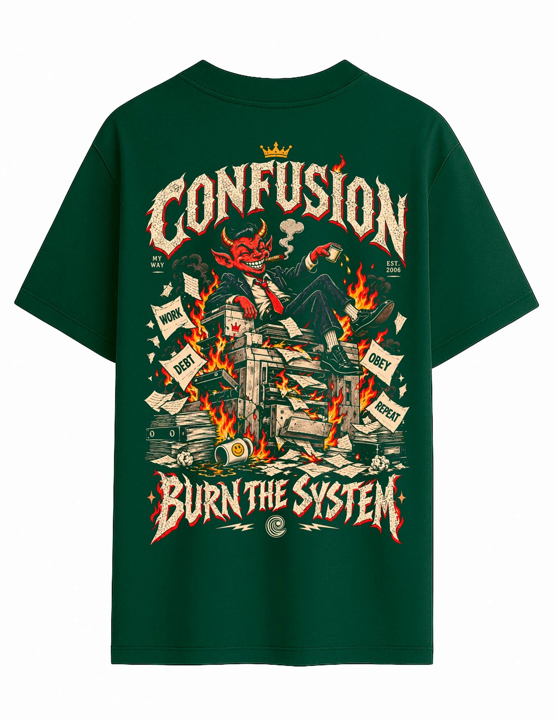 BURN THE SYSTEM EDEN TEE OVERSIZE