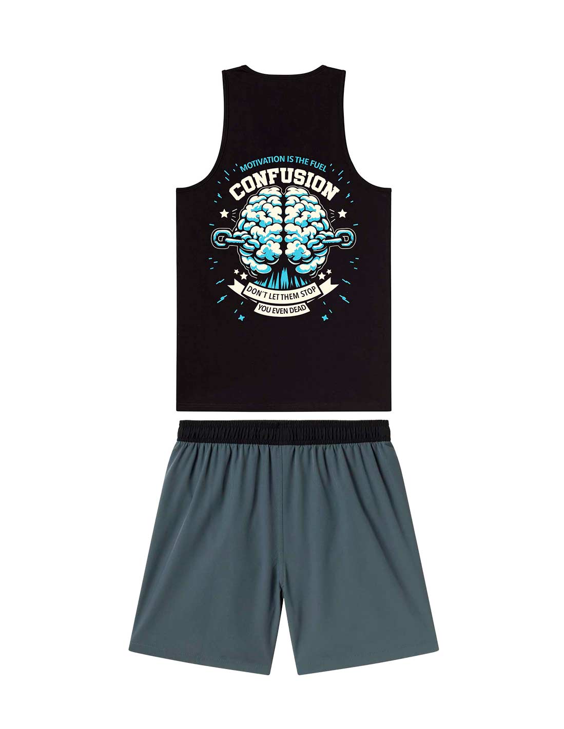 EVEN DEAD BLACK TANK X BLACK SWIMM