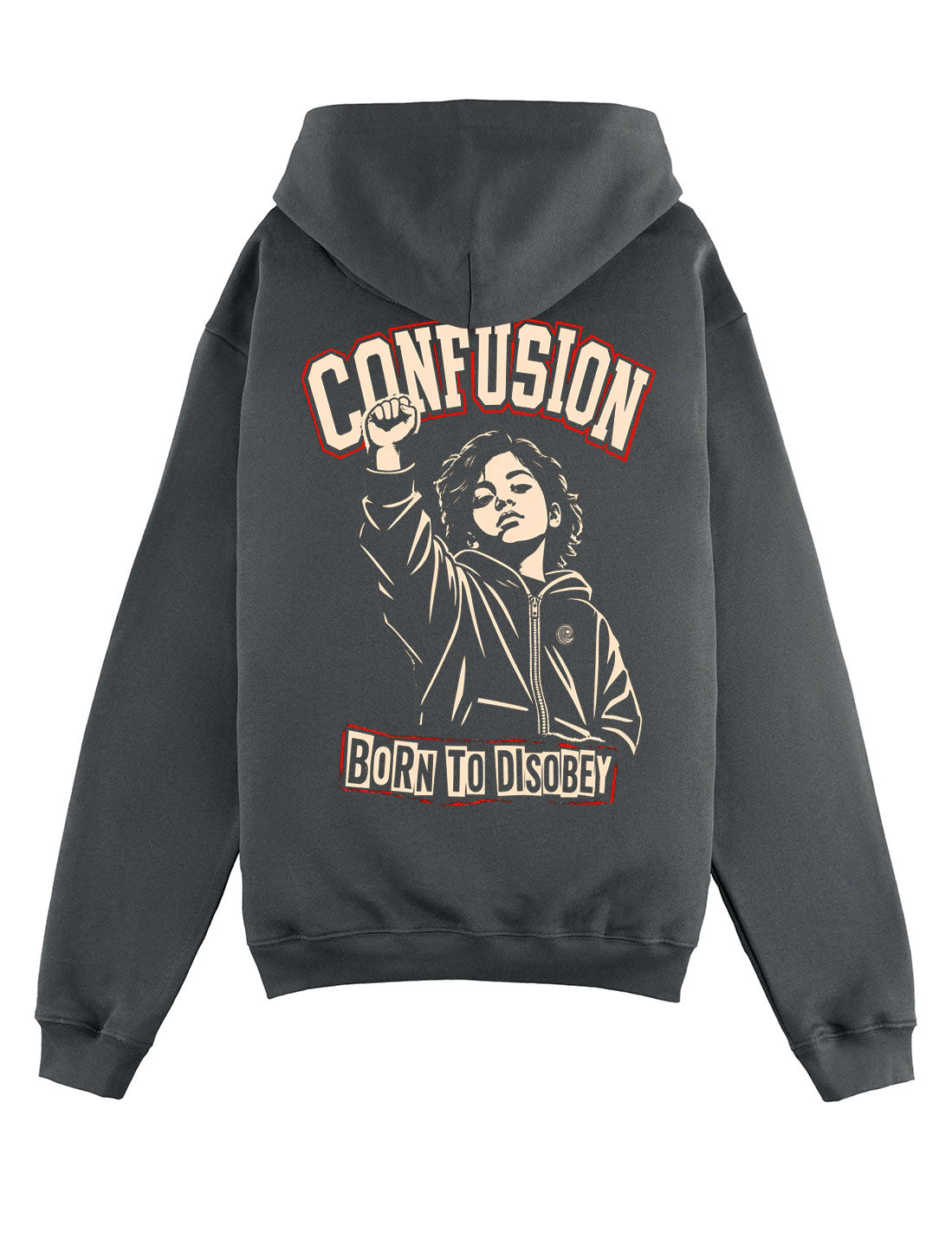 BORN TO DISOBEY BLACK OYSTER HOODIE