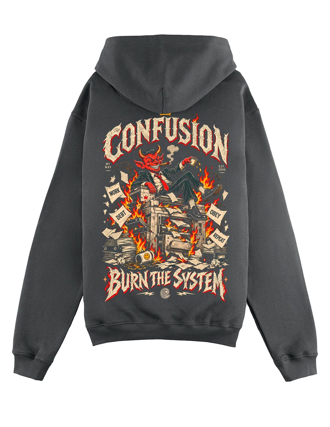 BURN THE SYSTEM EVONY HOODIE OVERSIZE