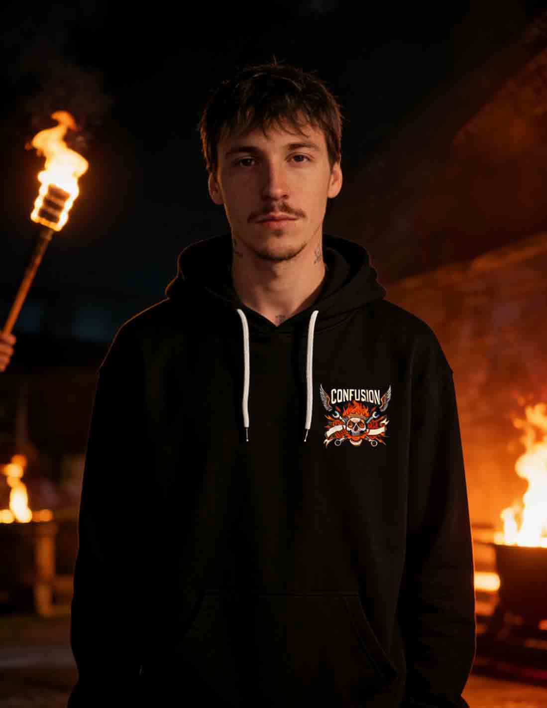 FEED THE FIRE BLACK HOODIE