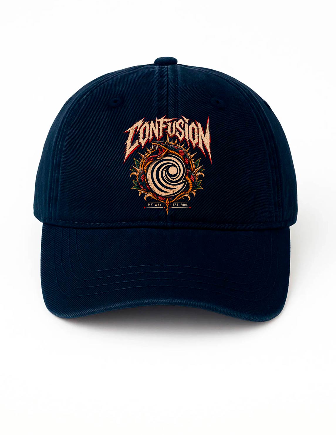 DEATH BEFORE OBEDIENCE MARITIME BLUE CAP STRAPBACK LAVADO A LA PIEDRA