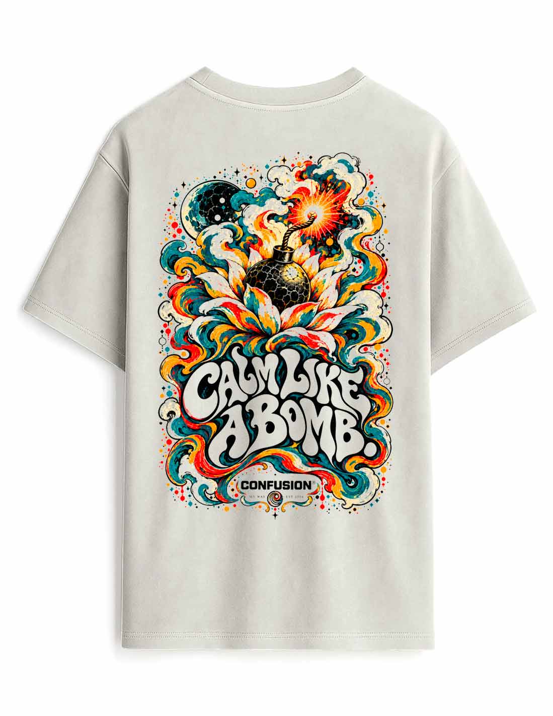 CALM LIKE A BOMB GREY VIOLET OVERSIZE LAVADO A LA PIEDRA