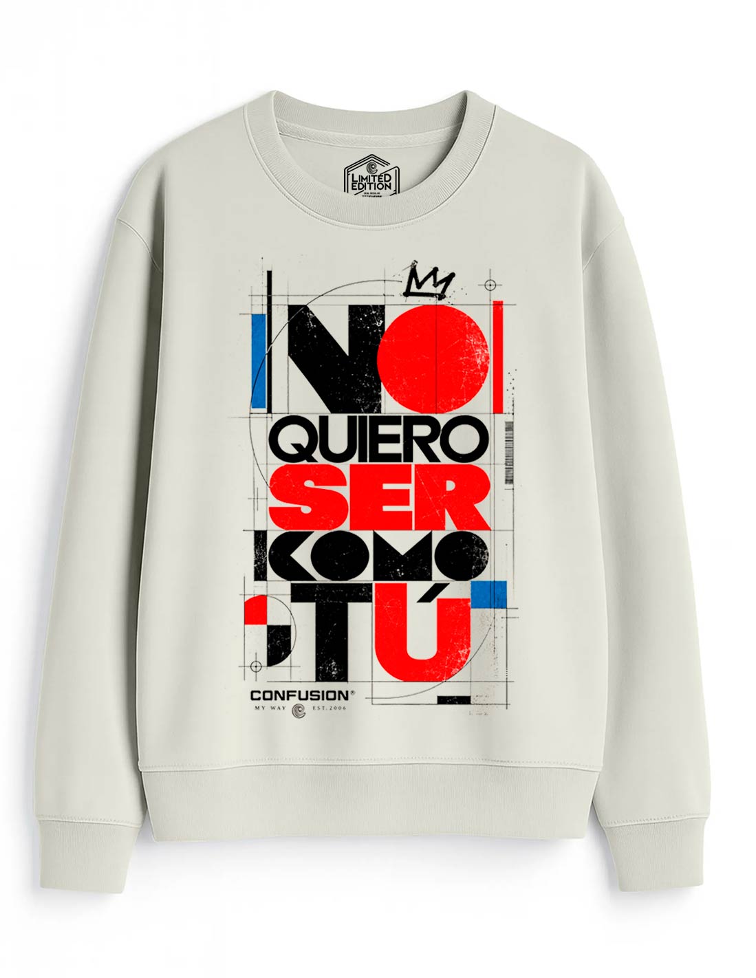 NO QUIERO SG CREWNECK OVERSIZE LAVADO A LA PIEDRA