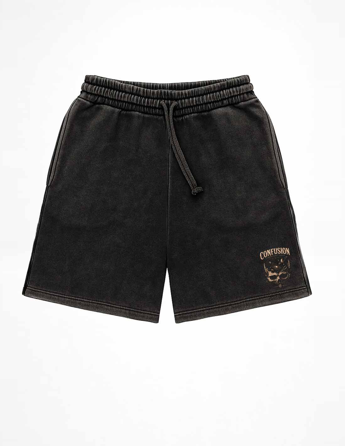 CONTROLLED CHAOS BLACK SHORT LAVADO A LA PIEDRA
