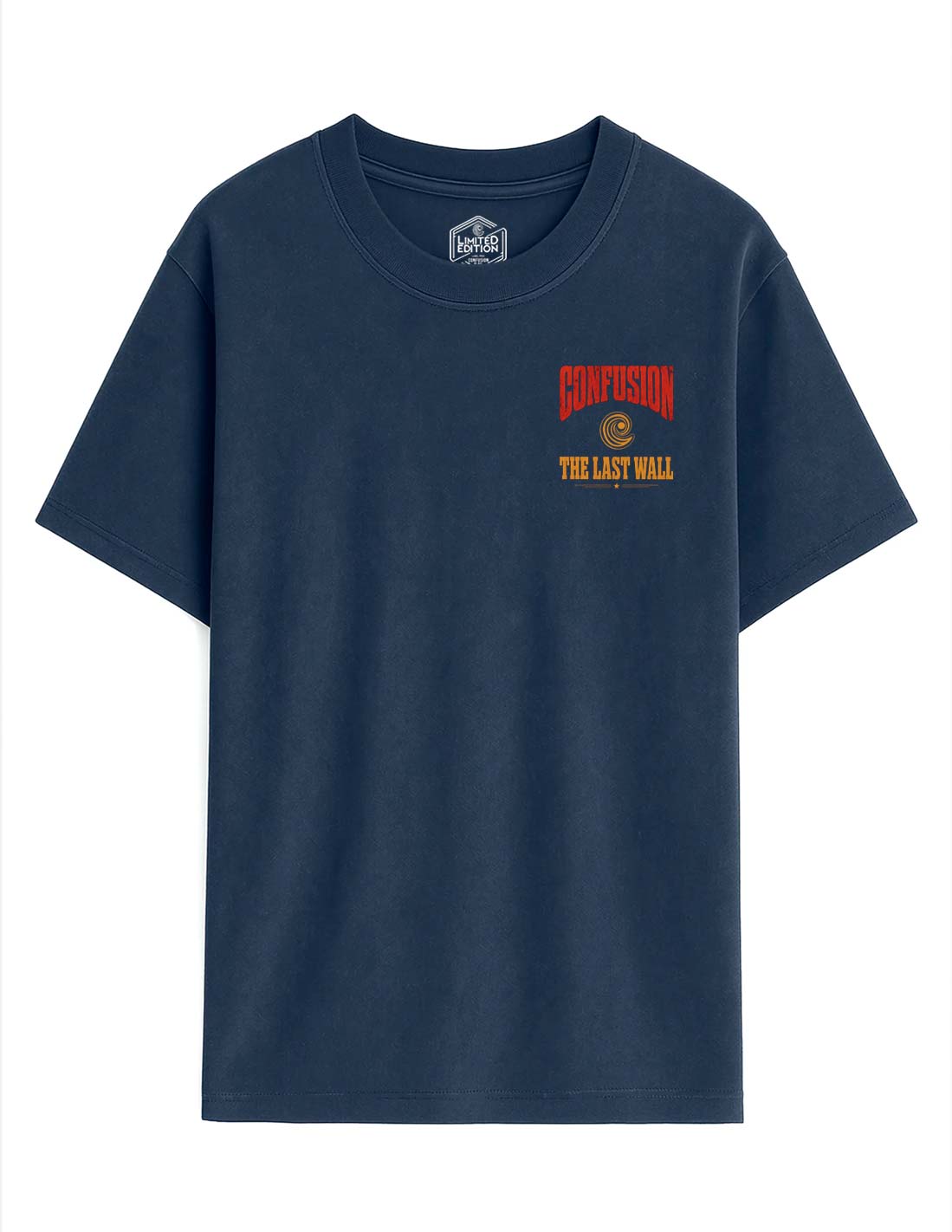 THE LAST WALL TEE MARITIME BLUE OVERSIZE HARD LAVADO PIEDRA