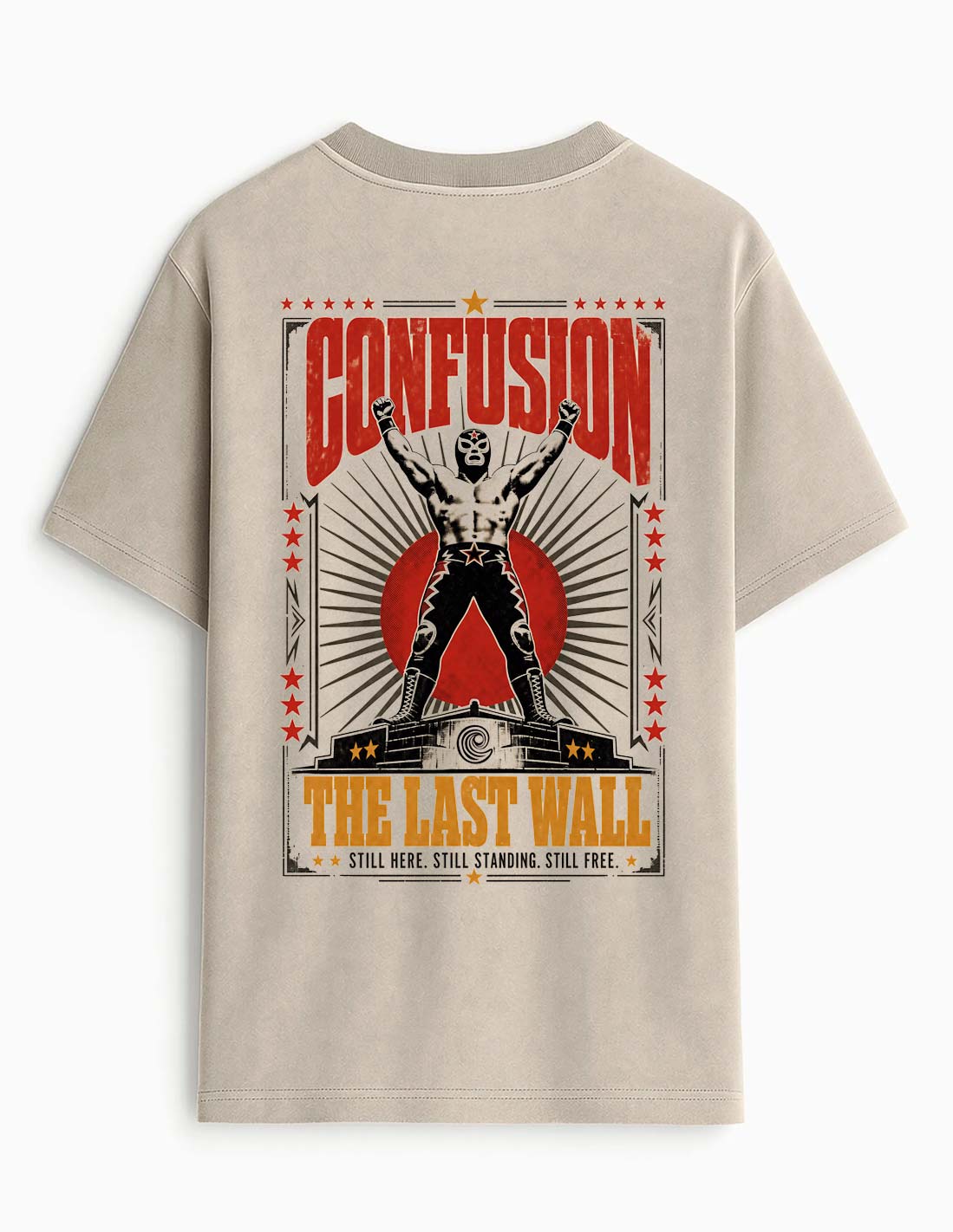 THE LAST WALL TEE STRING OVERSIZE HARD LAVADO PIEDRA