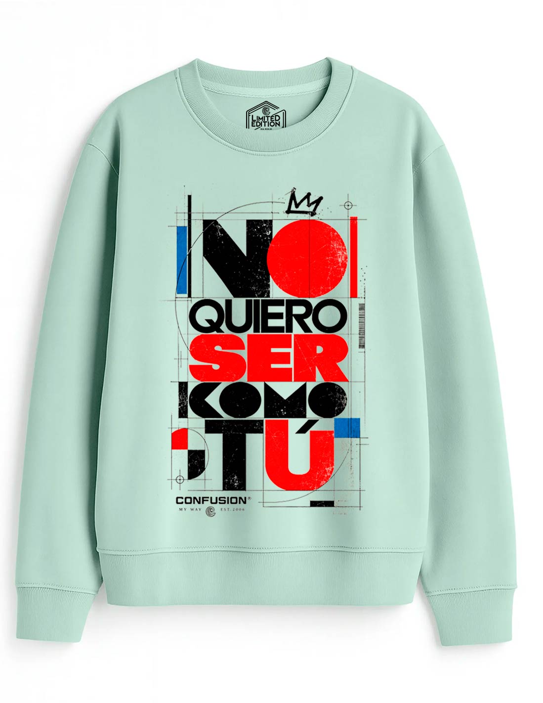 NO QUIERO ICEBERG CREWNECK OVERSIZE LAVADO A LA PIEDRA