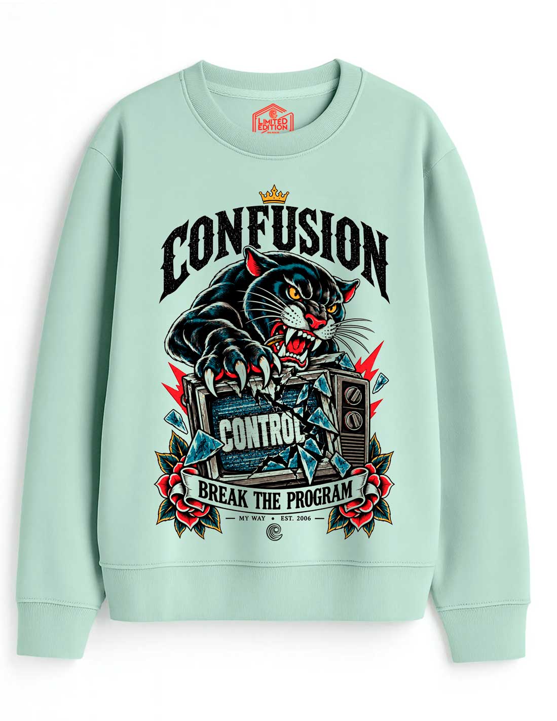 BREAK THE PROGRAM ICEBERG CREWNECK OVERSIZE