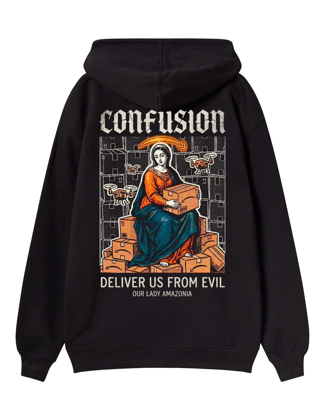 LADY AMAZONIA BLACK HOODIE
