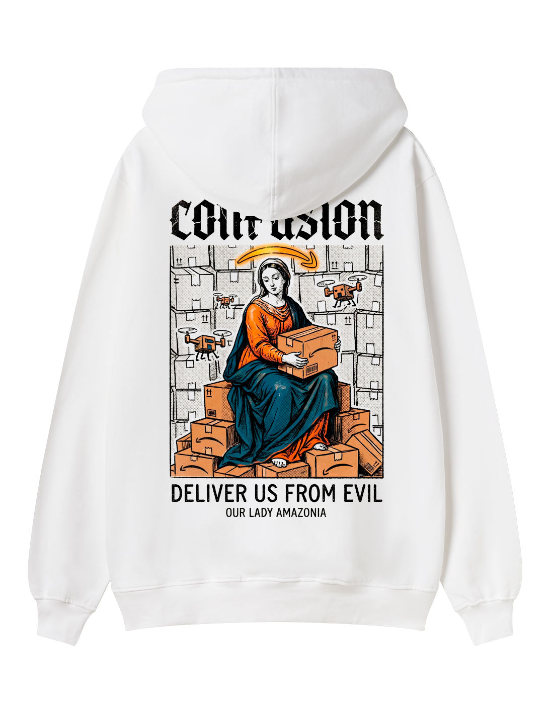 LADY AMAZONIA WHITE HOODIE