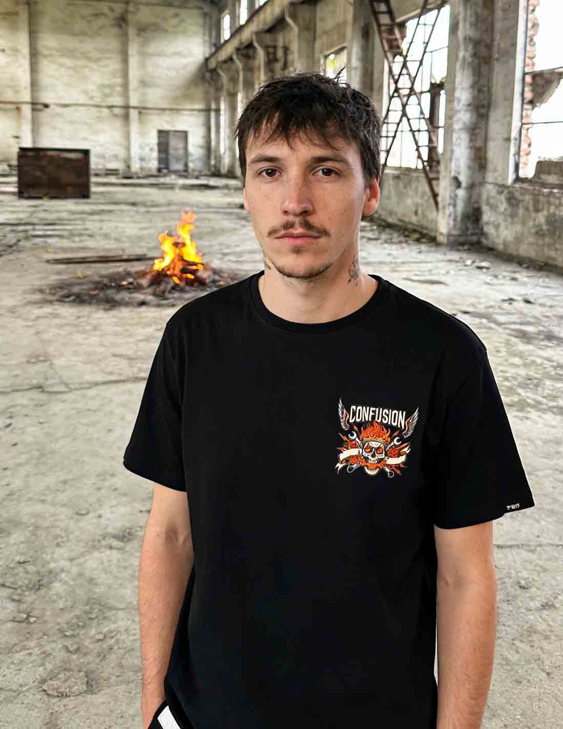 FEED THE FIRE BLACK TEE