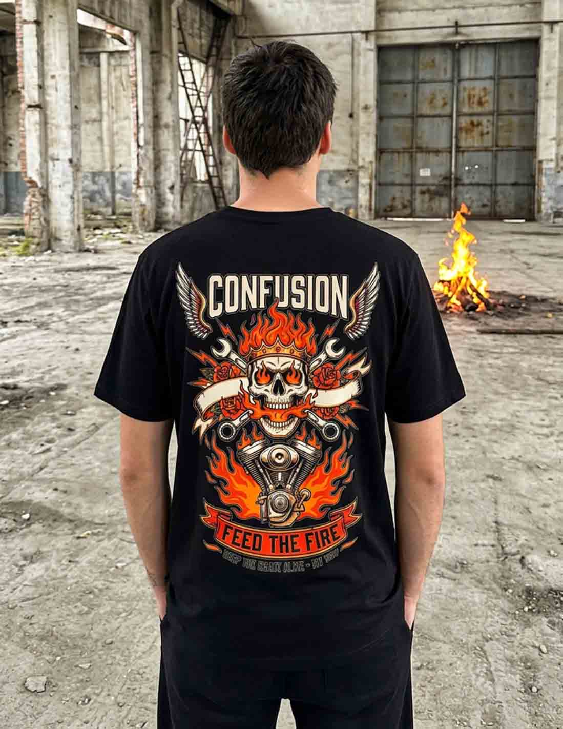 FEED THE FIRE BLACK TEE