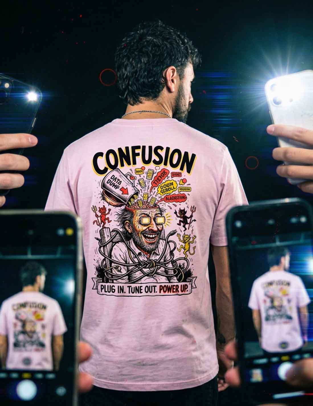 POWER UP PINK TEE
