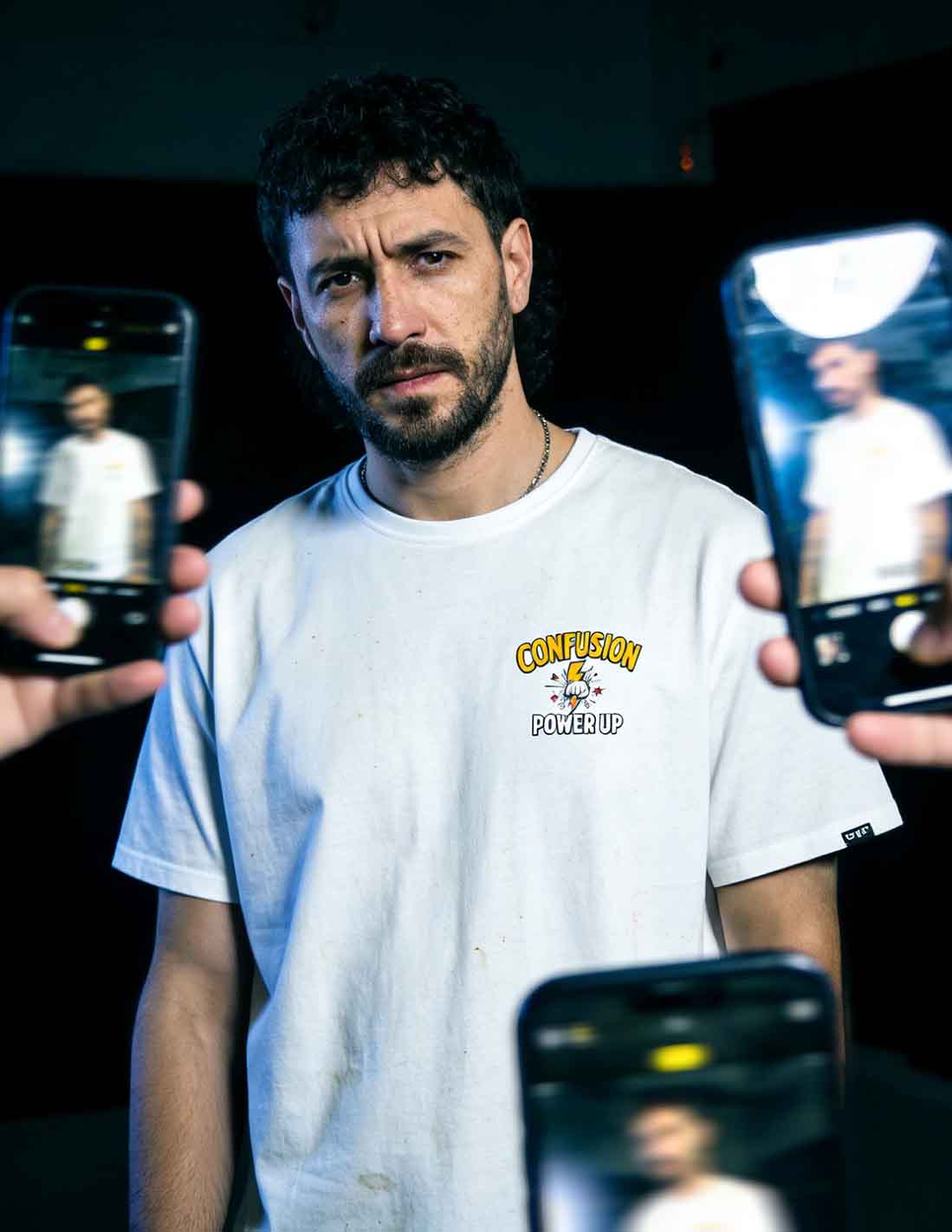 POWER UP WHITE TEE