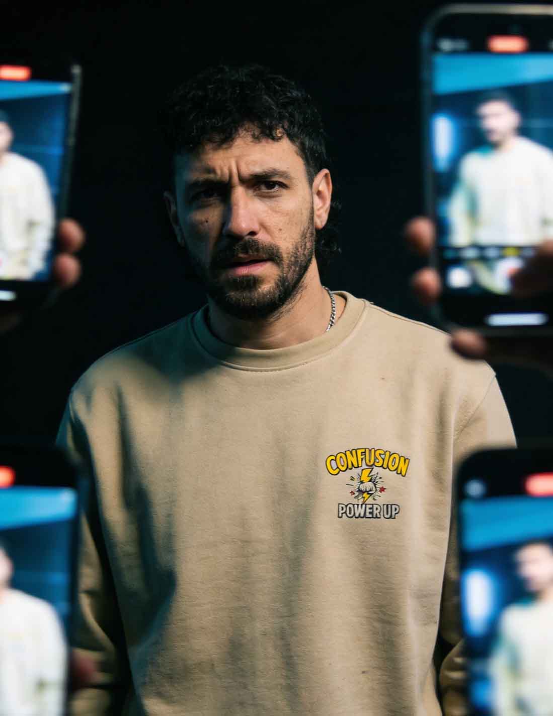 POWER UP CREAM TEE