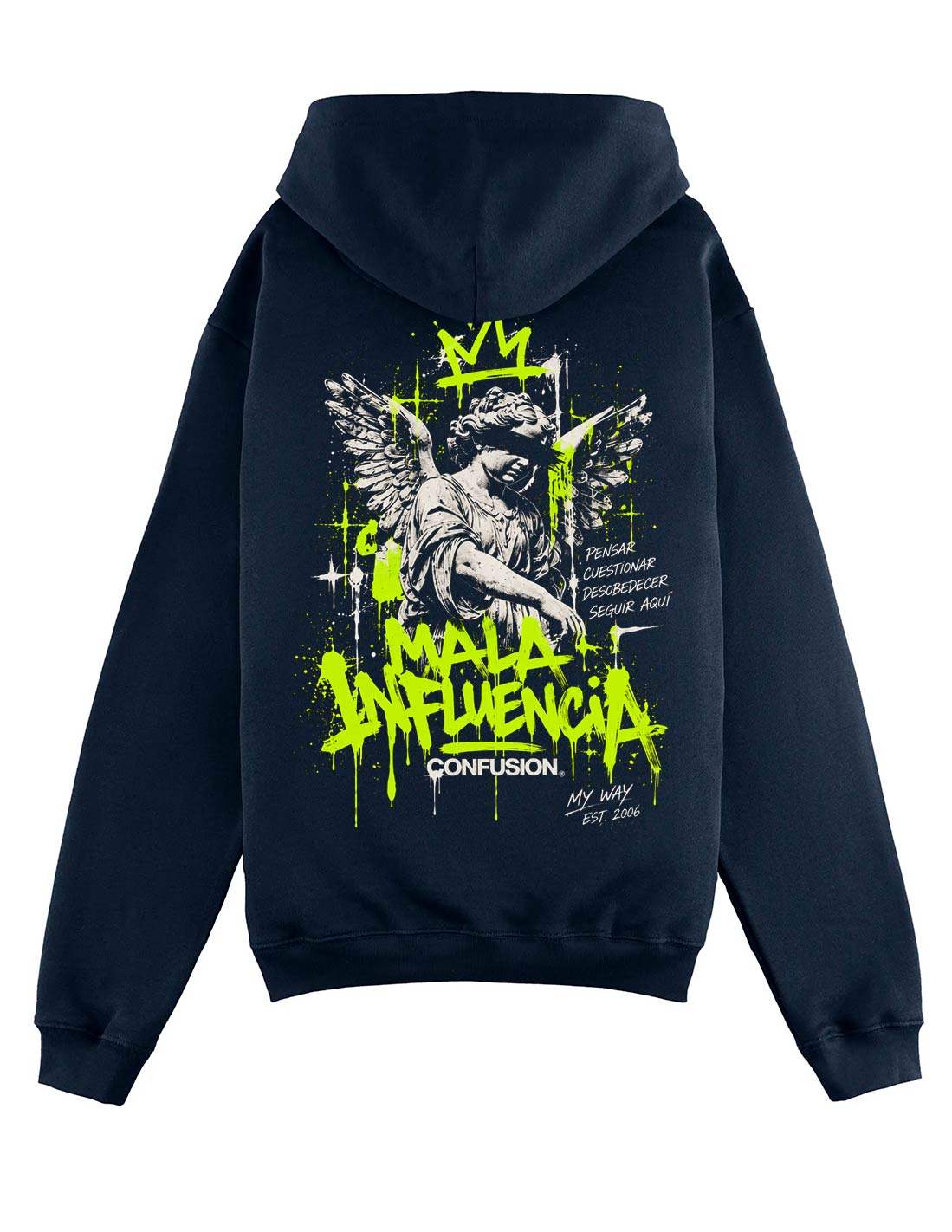 MALA INFLUENCIA MARITIME BLUE HOODIE OVERSIZE