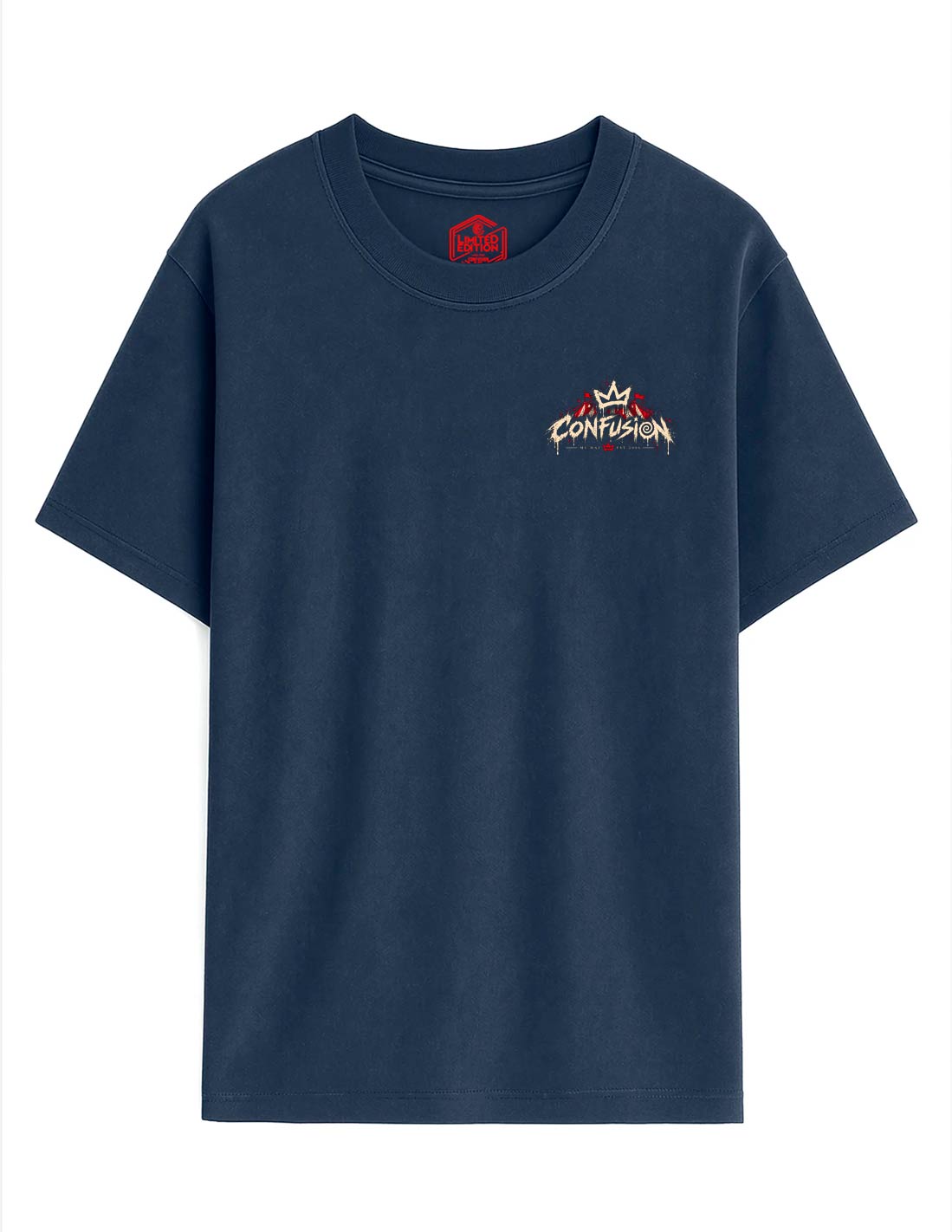 UNTRAINABLE MARITIME BLUE TEE OVERSIZE LAVADO A LA PIEDRA