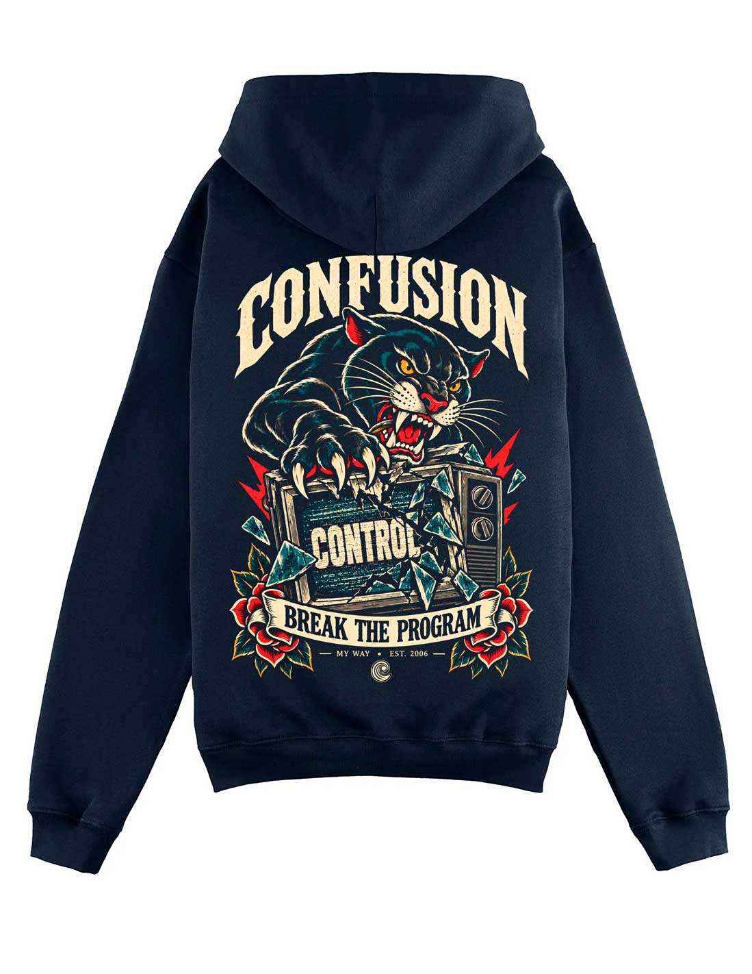 BREAK THE PROGRAM MARITIME BLUE HOODIE OVERSIZE
