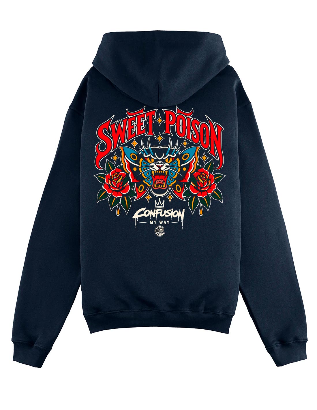 SWEET POISON MARITIME BLUE HOODIE OVERSIZE