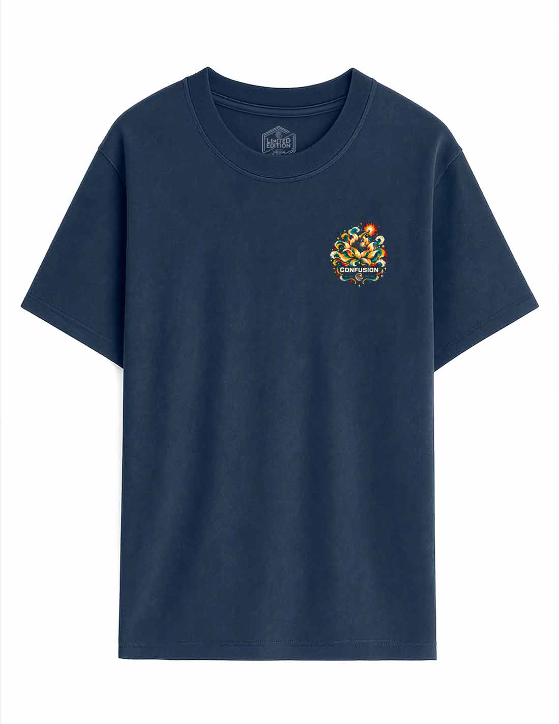 CALM LIKE A BOMB MARITIME BLUE OVERSIZE LAVADO A LA PIEDRA