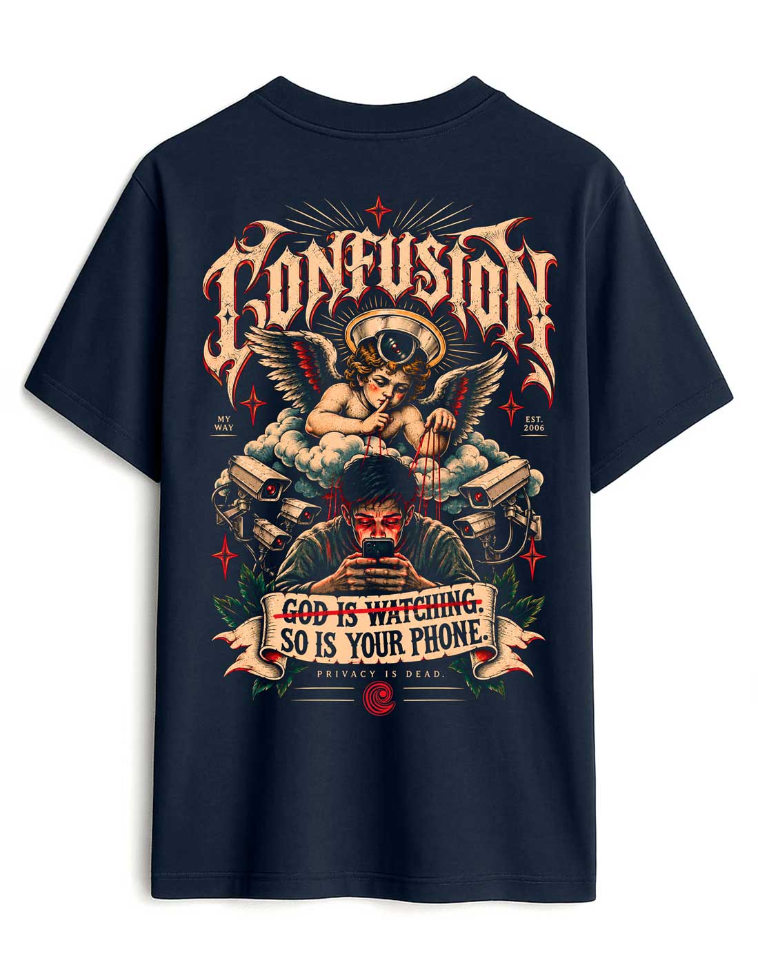 PRIVACY IS DEAD MARITIME TEE OVERSIZE