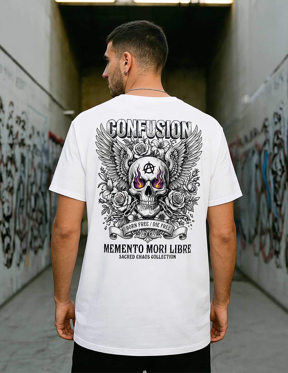 MEMENTO MORI LIBRE WHITE TEE