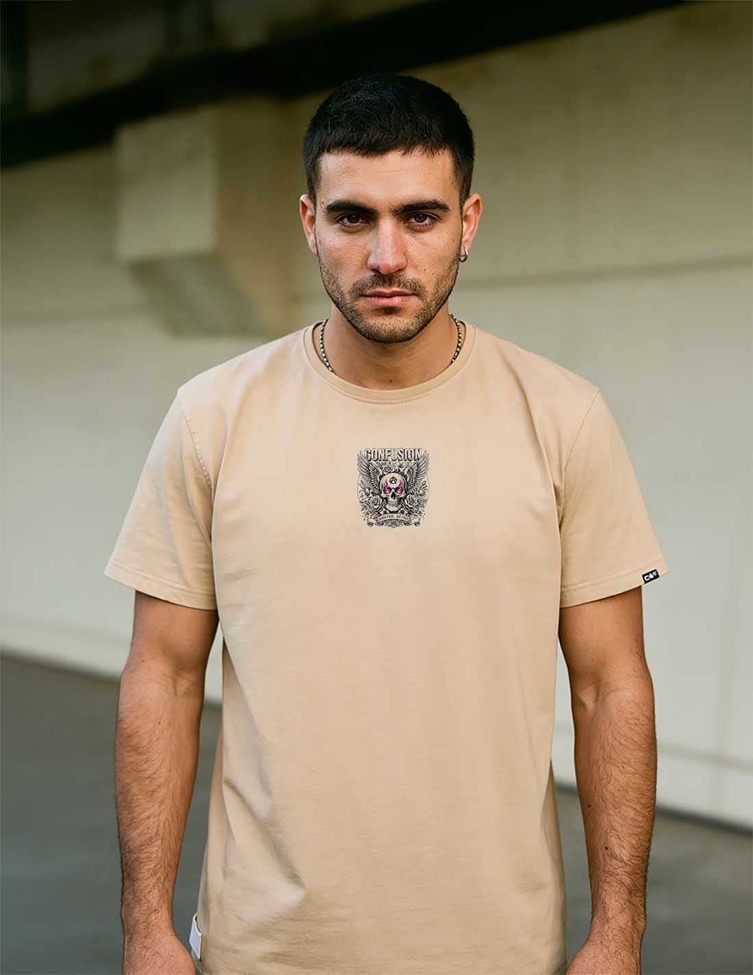 MEMENTO MORI LIBRE CREAM TEE