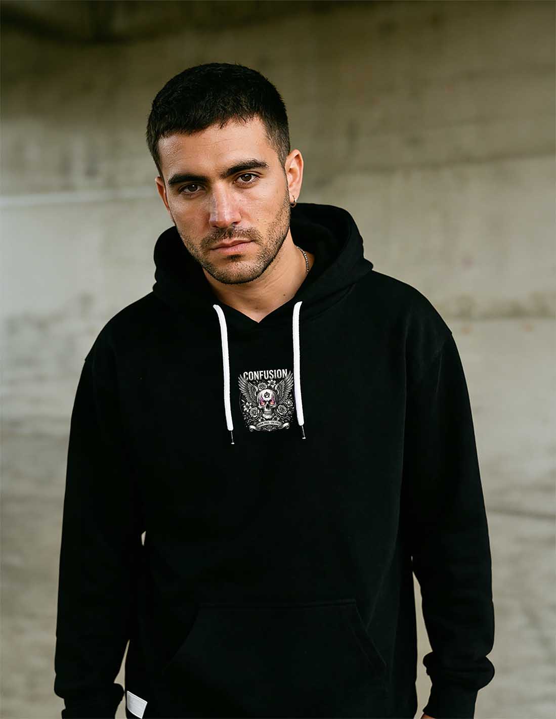 MEMENTO MORI LIBRE BLACK HOODIE