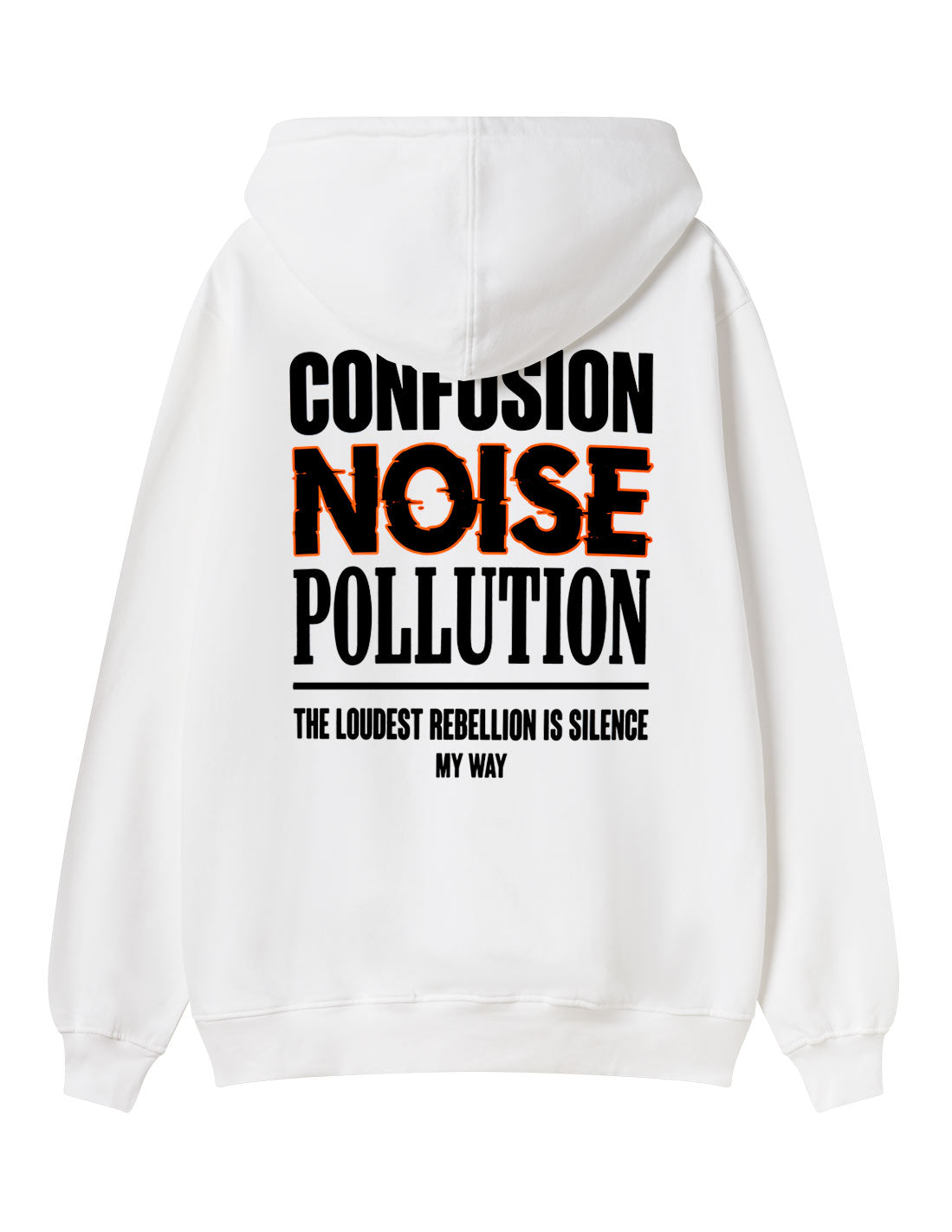 NOISE POLLUTION WHITE HOODIE