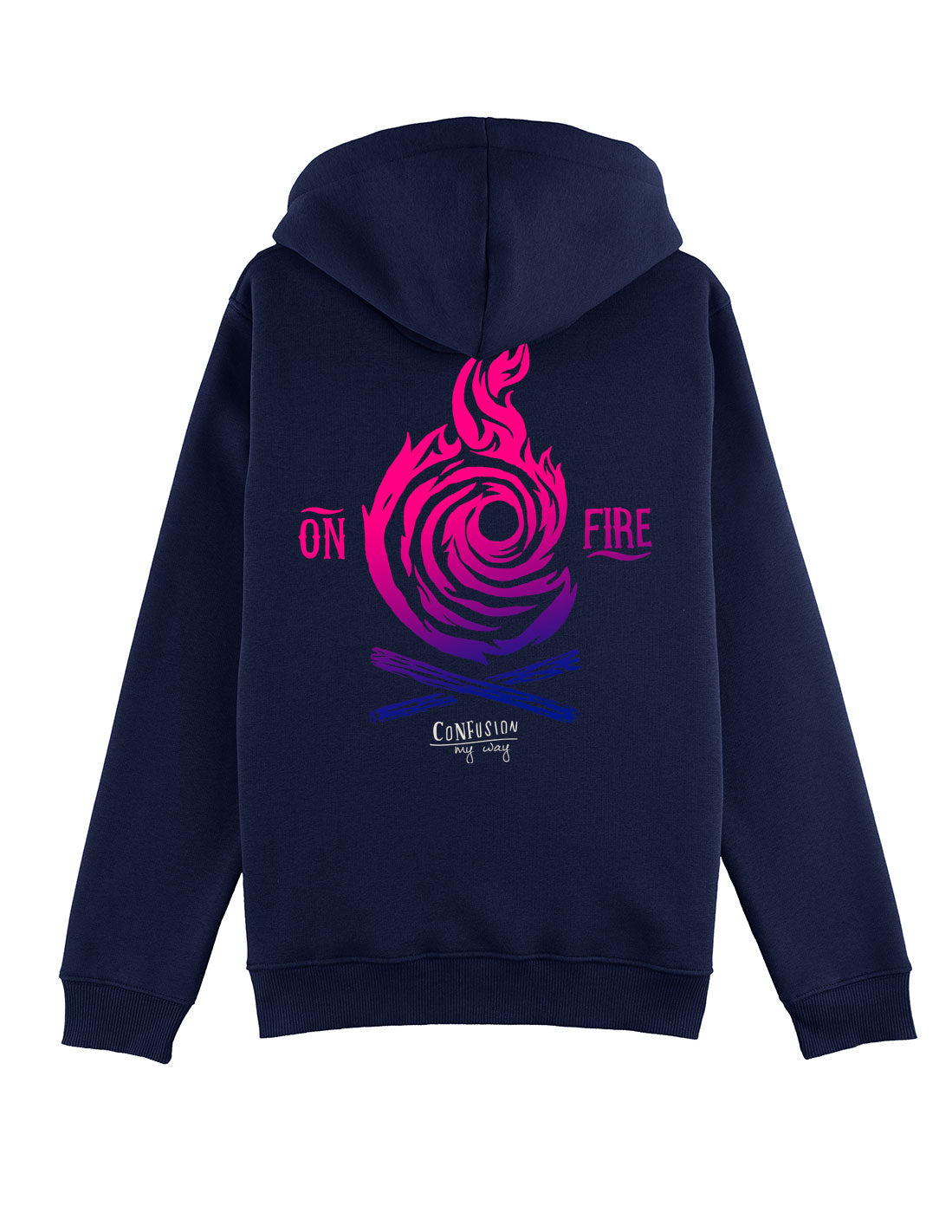 ON FIRE MARITIME BLUE DEAL HOODIE PATTERN NEW