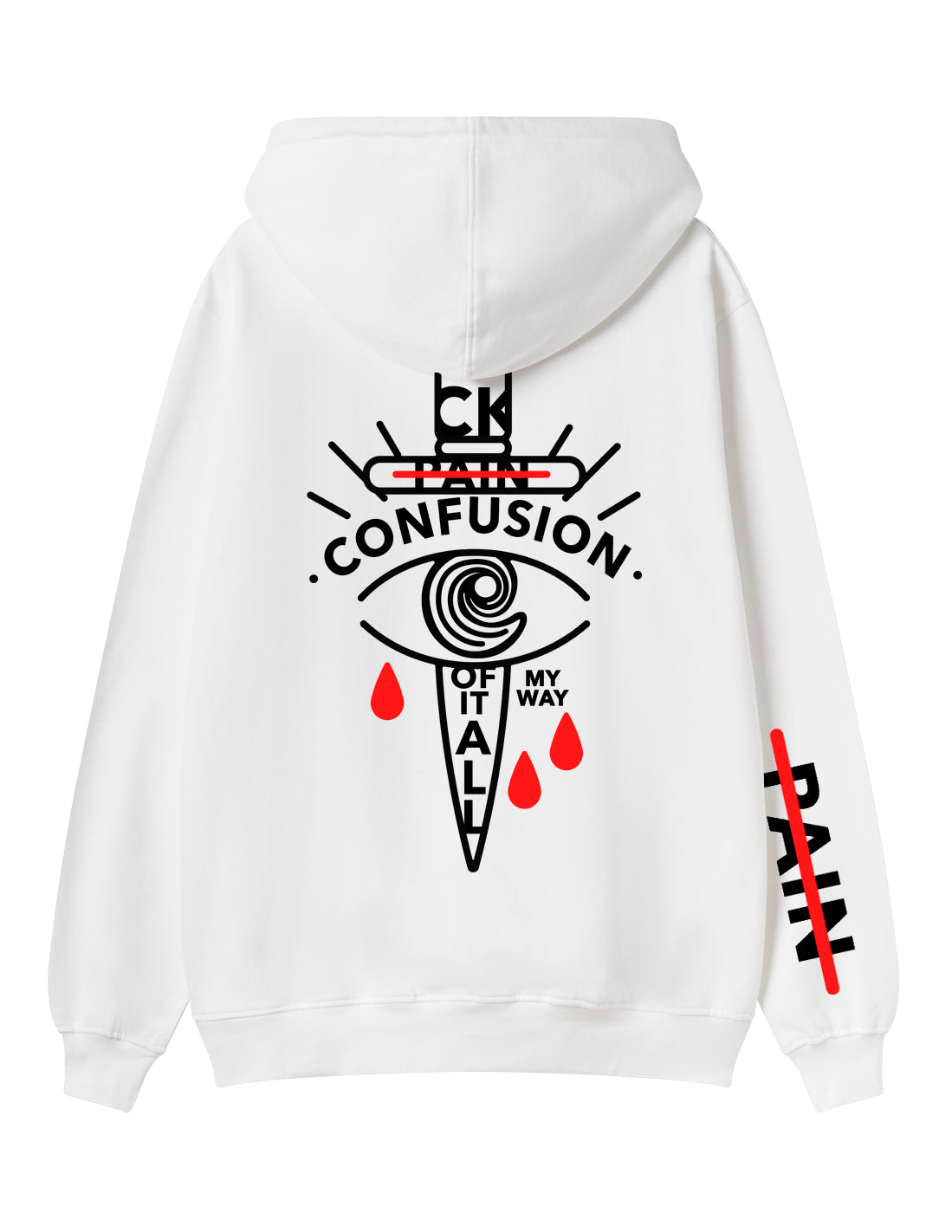 PAIN WHITE HOODIE LIMITED EDITION