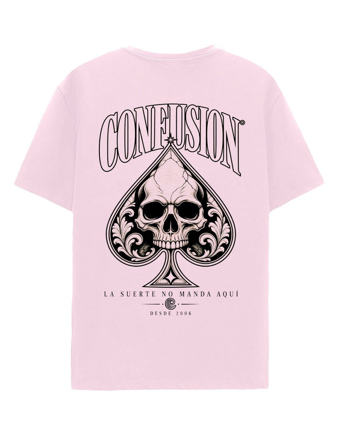 NO LUCK  PINK TEE