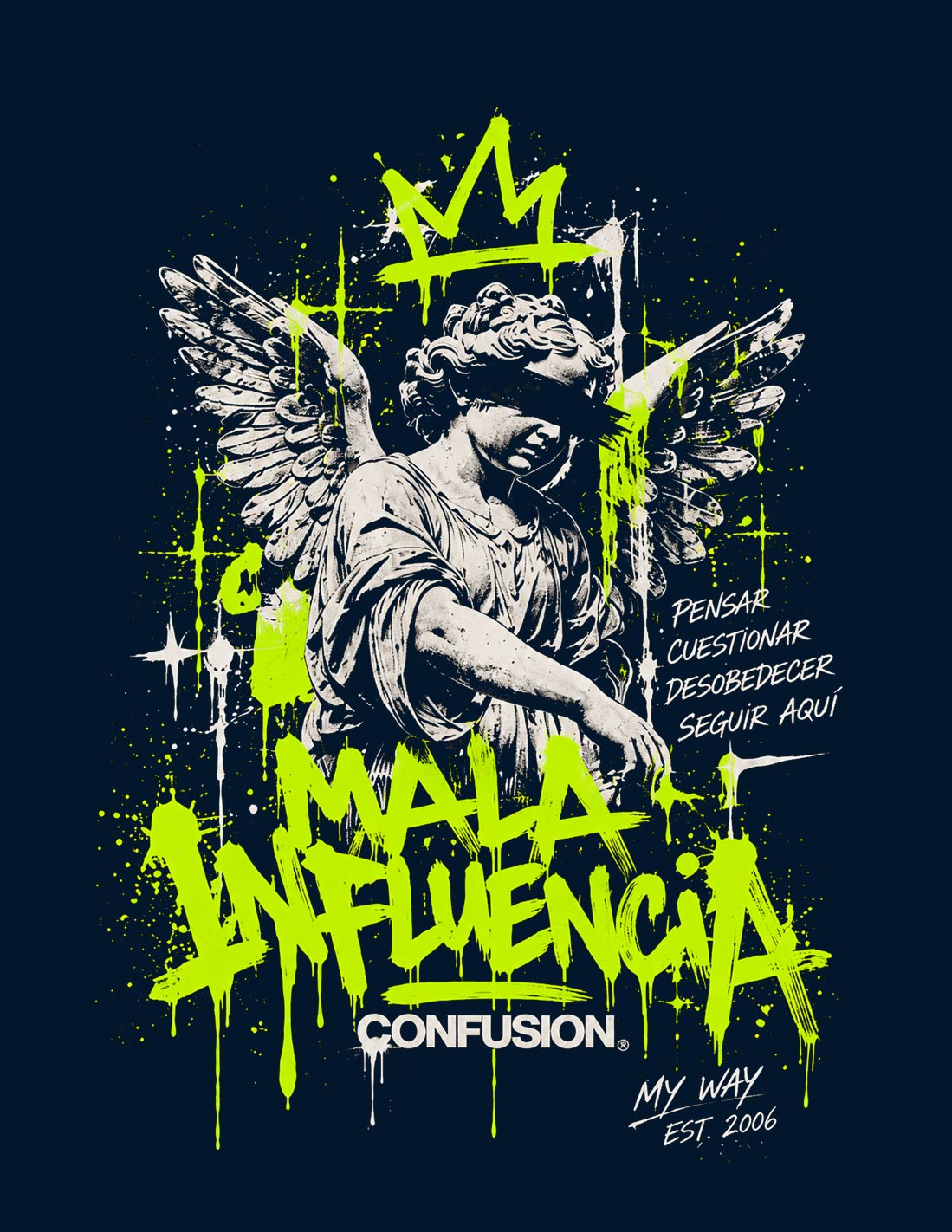 MALA INFLUENCIA MARITIME BLUE TEE OVERSIZE