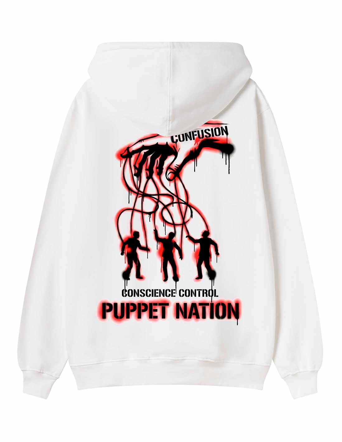 PUPPET NATION WHITE HOODIE
