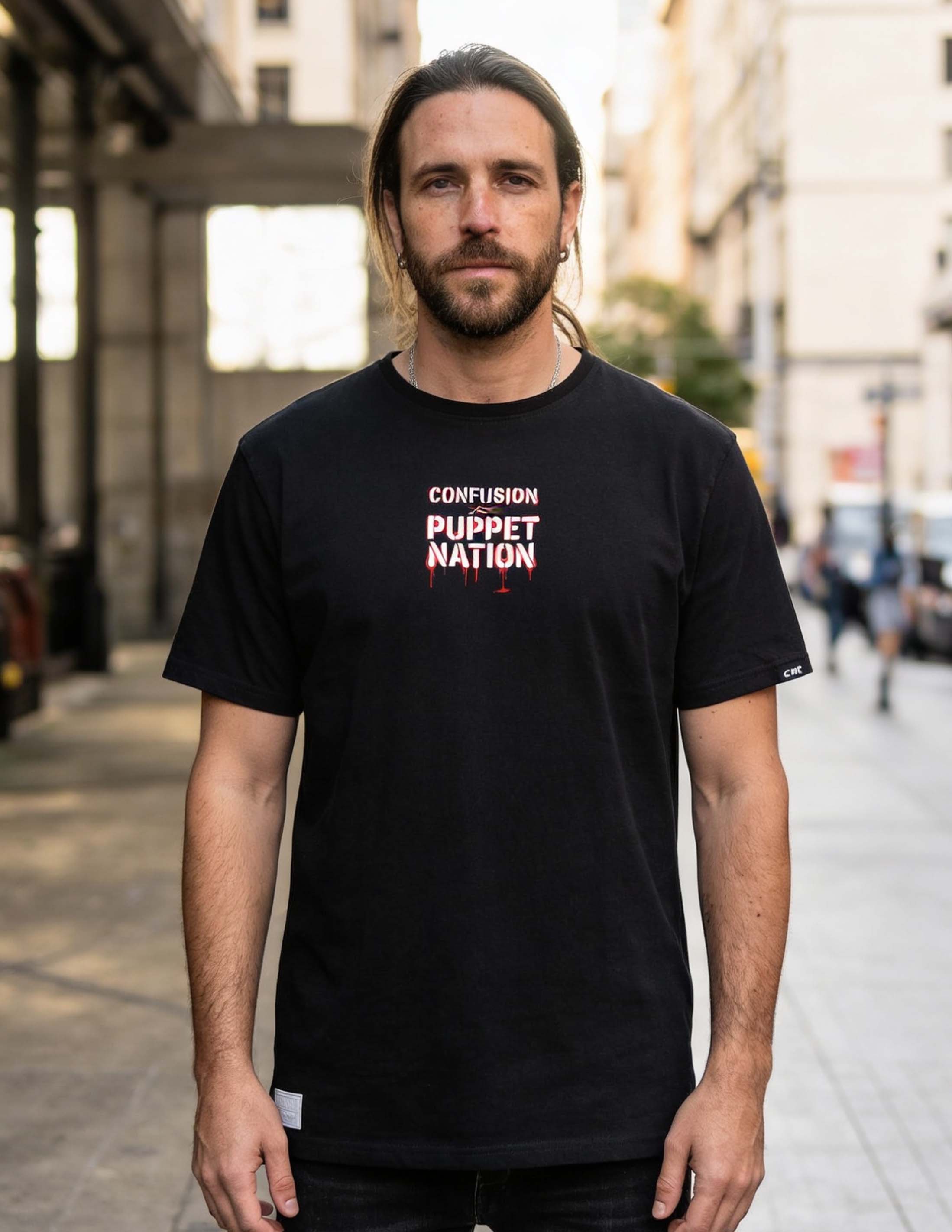PUPPET NATION BLACK TEE