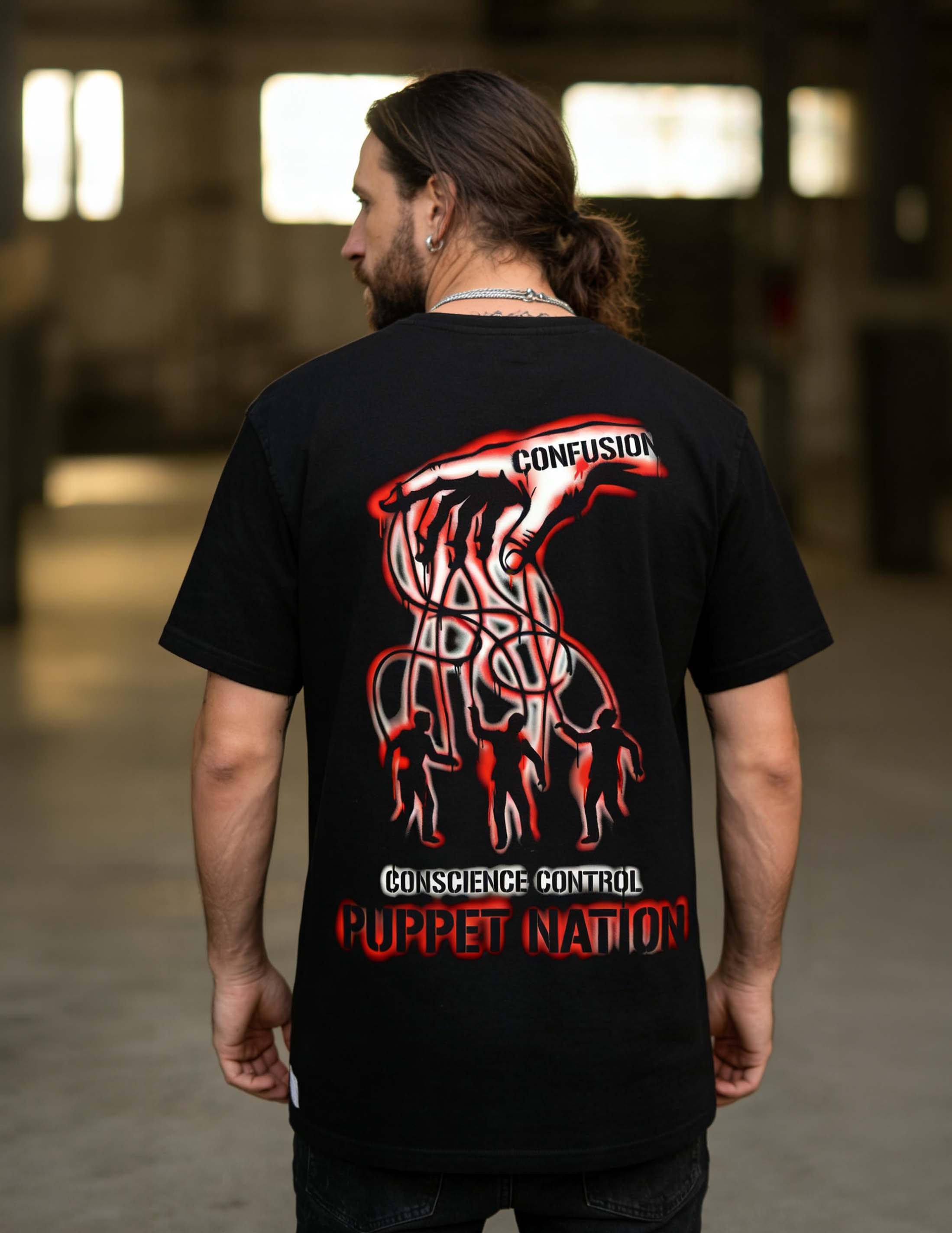 PUPPET NATION BLACK TEE