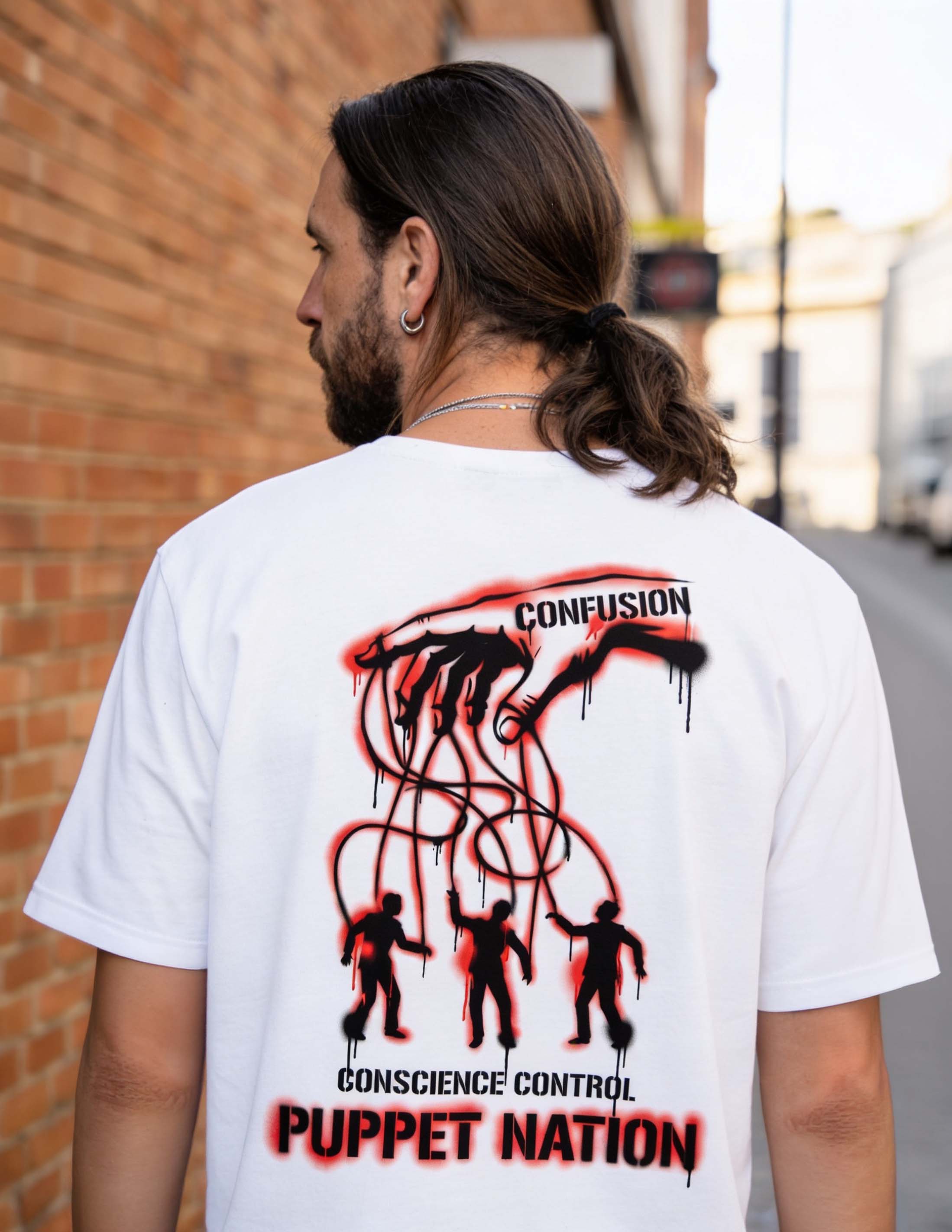 PUPPET NATION WHITE TEE
