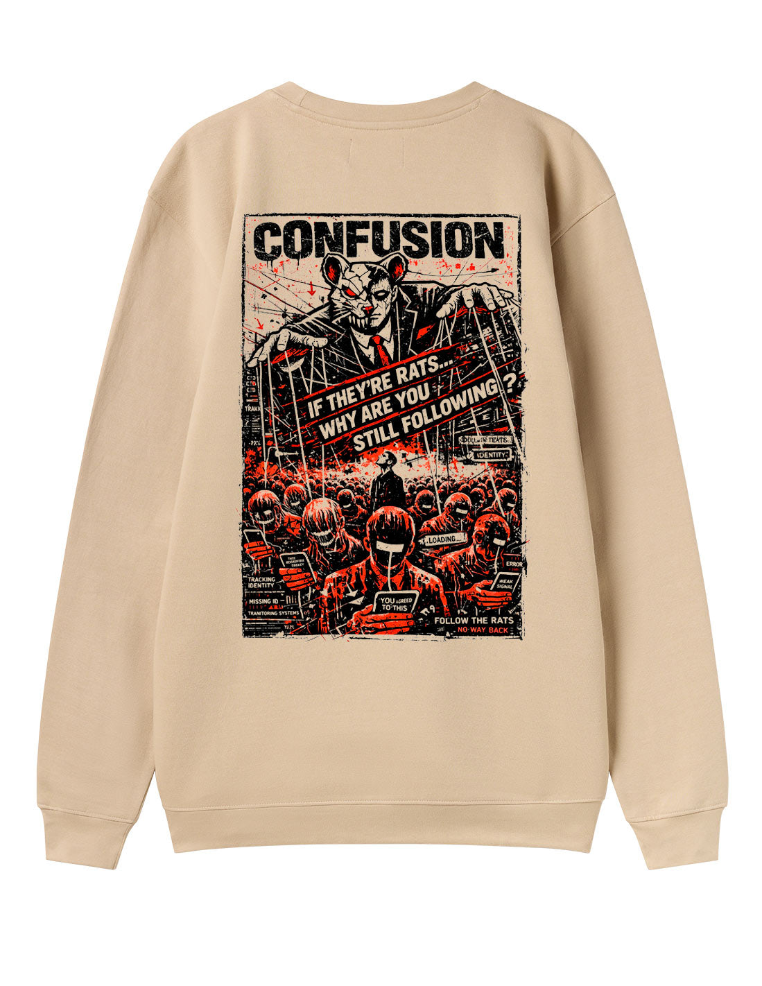 RATS CREAM CREWNECK