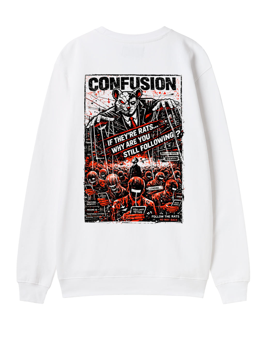 RATS WHITE CREWNECK