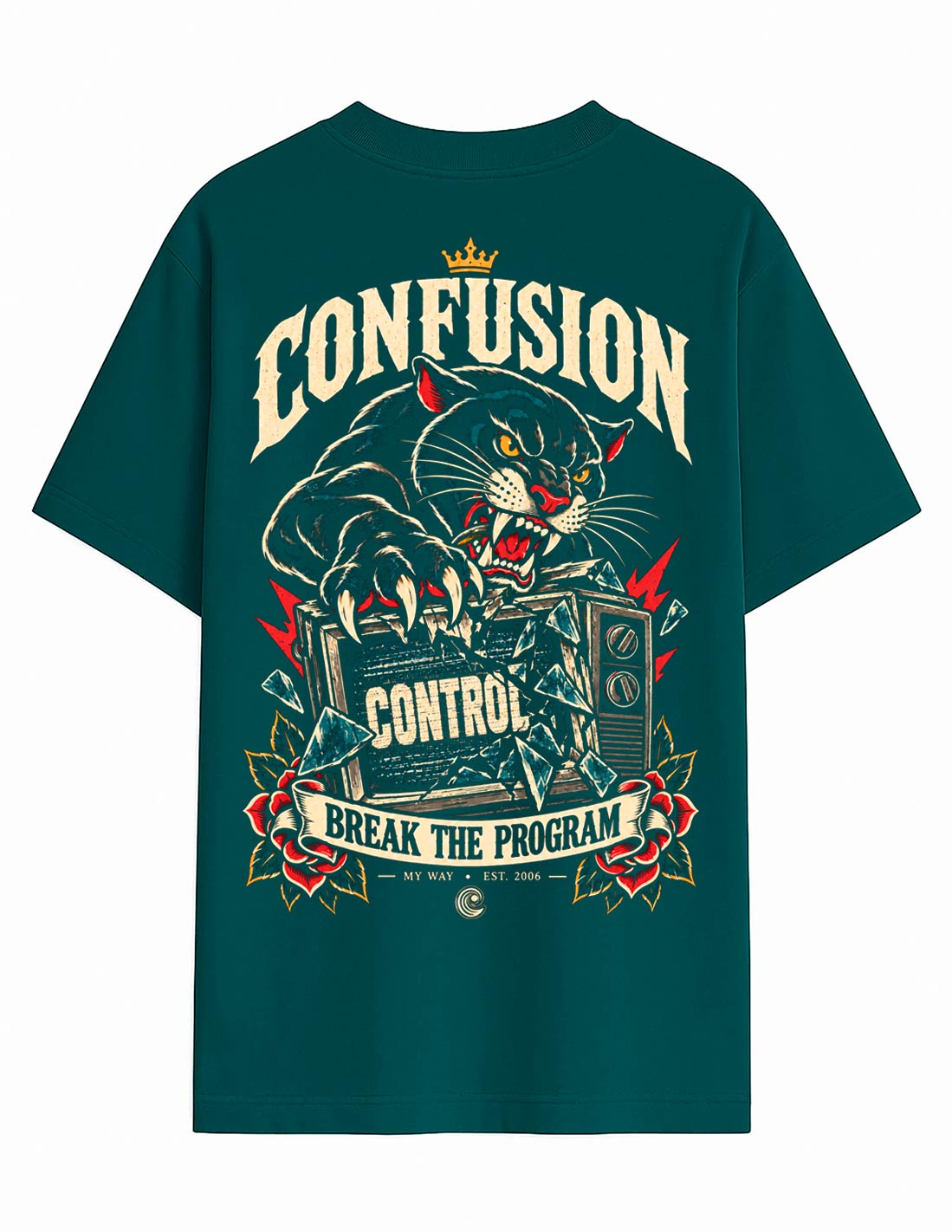 BREAK THE PROGAM REFLECTING POUND TEE OVERSIZE