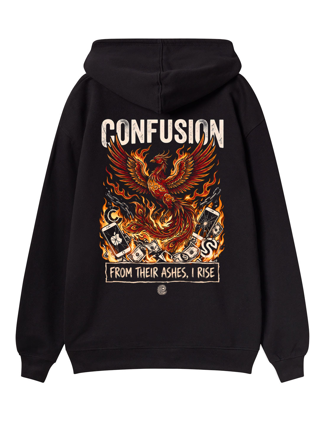 RISE BLACK HOODIE