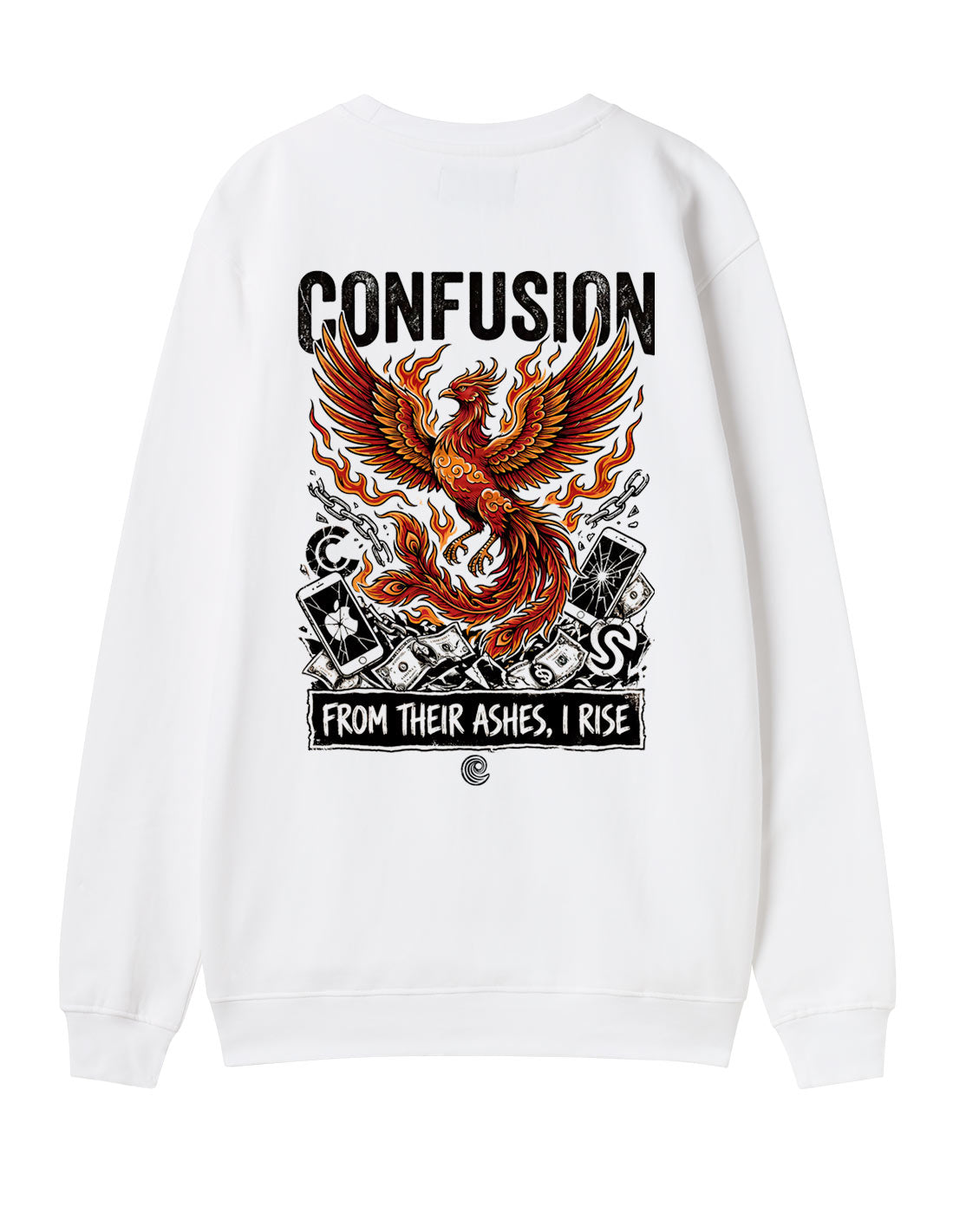 RISE WHITE CREWNECK