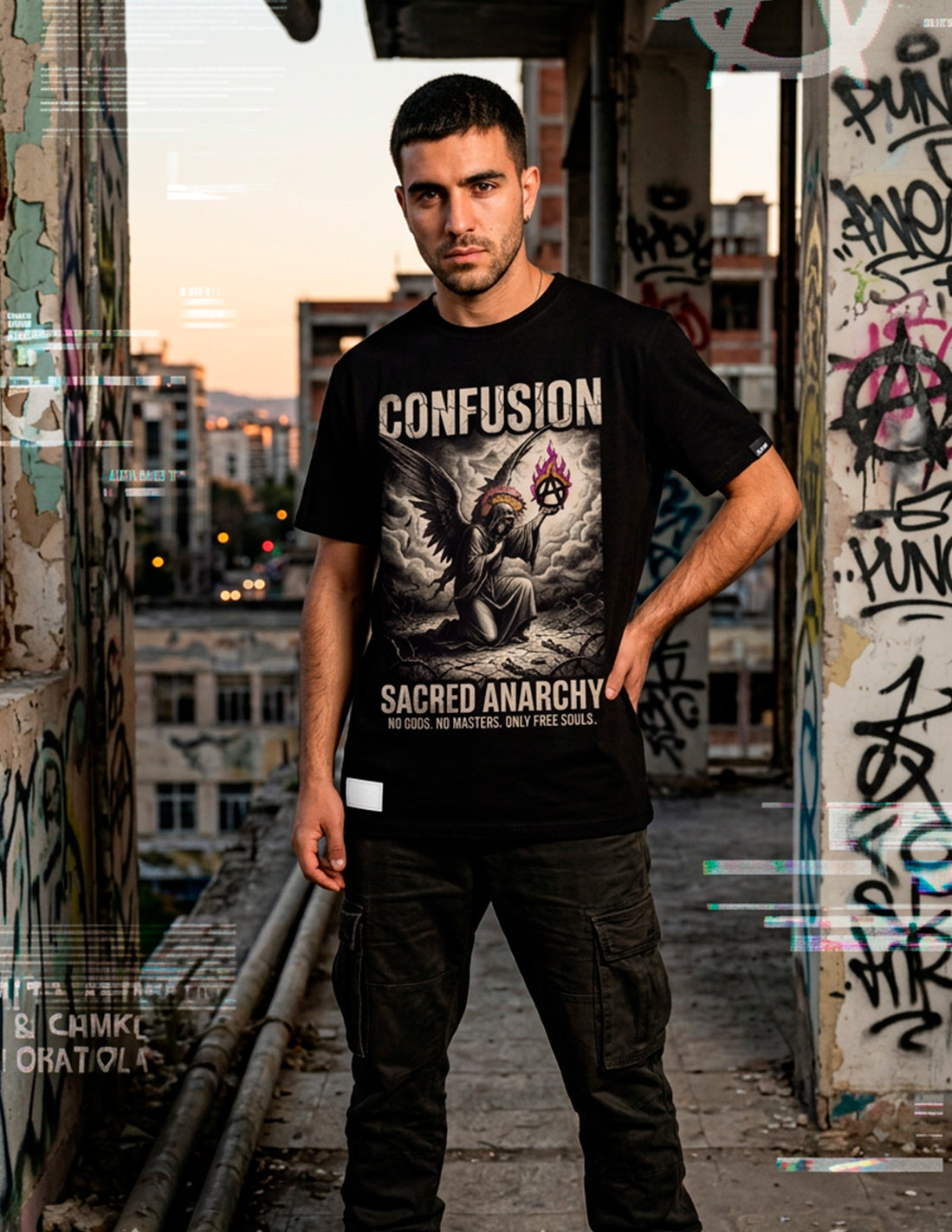 SACRED ANARCHY BLACK TEE