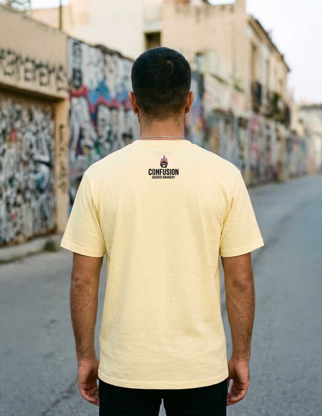 SACRED ANARCHY DOUBLE CREAM TEE