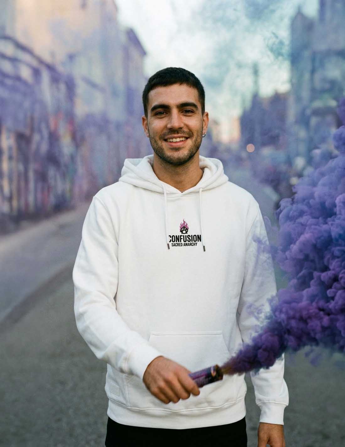 SACRED ANARCHY WHITE HOODIE