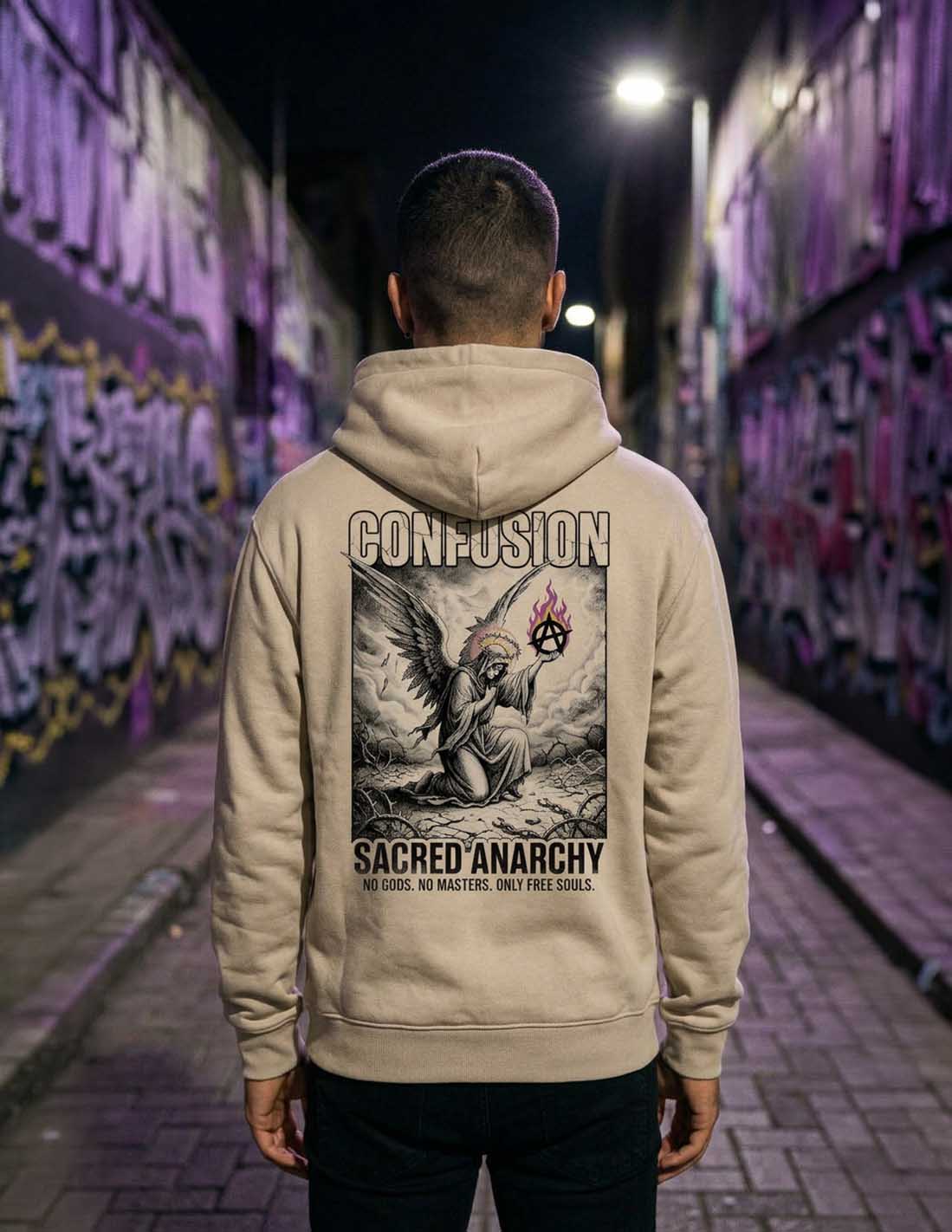 SACRED ANARCHY STRING HOODIE