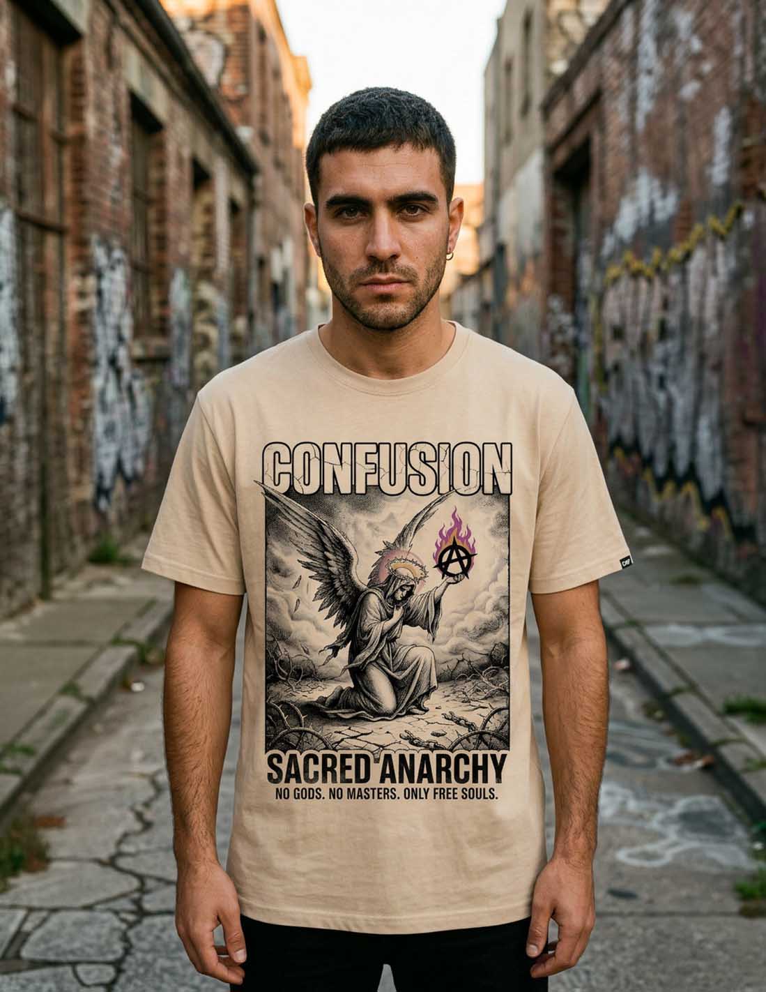 SACRED ANARCHY CREAM TEE